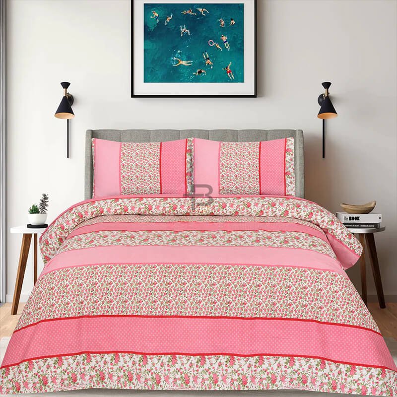 BPINK BEDSHEET SET - 3 PIECES (SOFT COTTON)