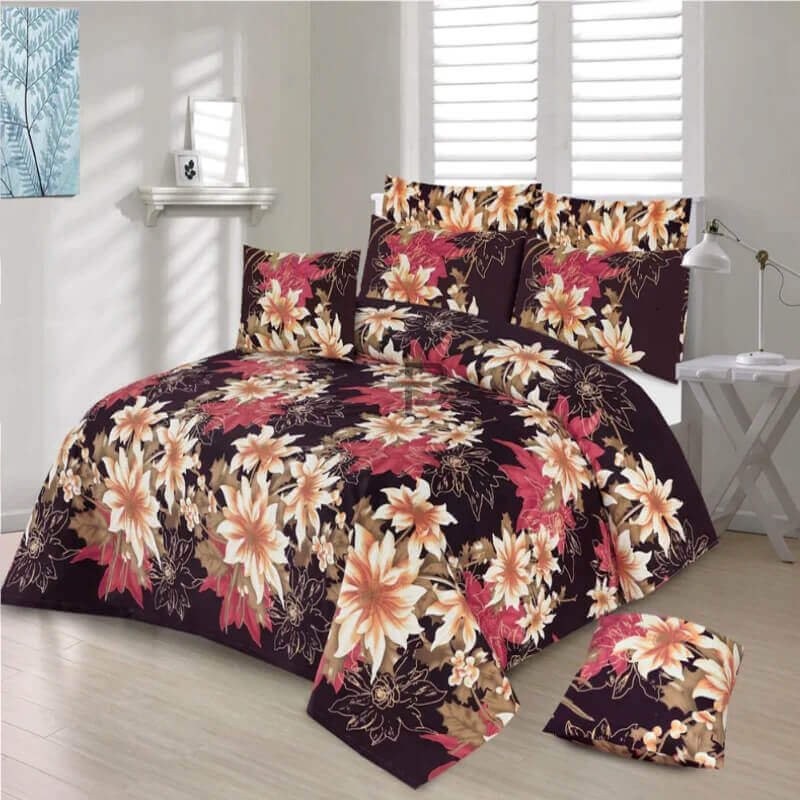 CORAL COMFORTER SET- 6 PCS (PREMIUM)