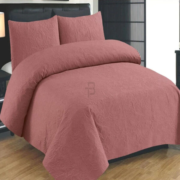 HOT PINK BEDSPREAD SET - 3 PCS (PREMIUM)