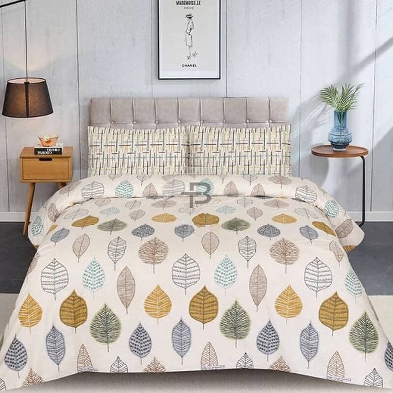 LEAVES BEDSHEET SET - 3 PCS (PREMIUM)