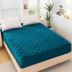 Soft Cotton Quilted 100% Waterproof Fitted Mattress Protector In Zinc Color - Image 2