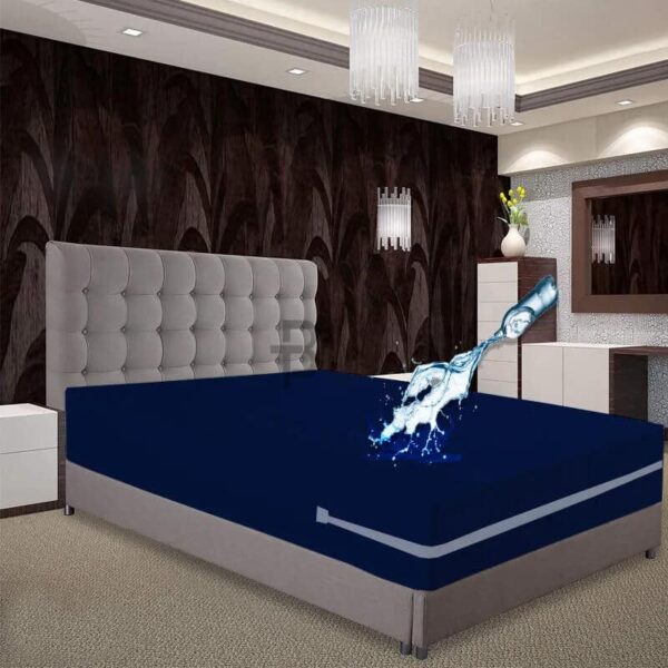 Blue Color 2 Side Waterproof Zipper Mattress Protector