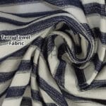 Terry Cotton Waterproof Mattress Cover - Blue Stripe - Image 2