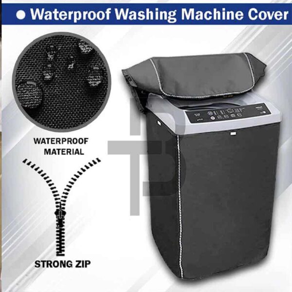Waterproof Top Loaded Washing Machine Cover- Grey Color