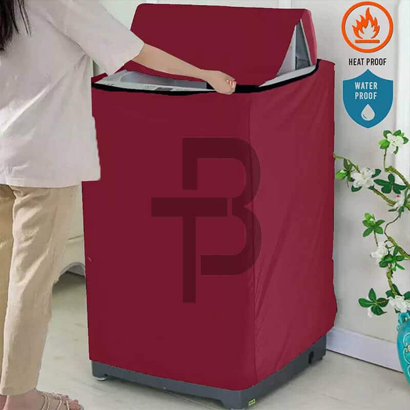 Waterproof Top Loaded Washing Machine Cover- Maroon Color