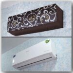 Printed Quilted AC Cover - Brown