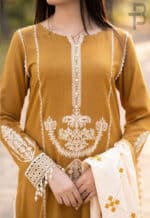 Qalamkar Heavy Embroidered Dhanak - Image 2