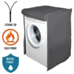 Waterproof Top Loaded Washing Machine Cover - Grey - Image 3