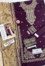 Batik Embroidered Lawn 538 - Image 5