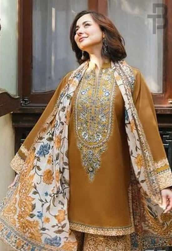 saphire embroidery lawn