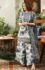 Sapphire D # 283 - 01 | 3PC Printed Lawn | Printed Chiffon Duppata