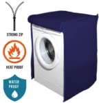 Waterproof Front Loaded Washing Machine Cover - Blue - Image 3