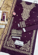 Batik Embroidered Lawn 538 - Image 4