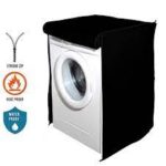 Waterproof Front Loaded Washing Machine Cover - Black - Image 2