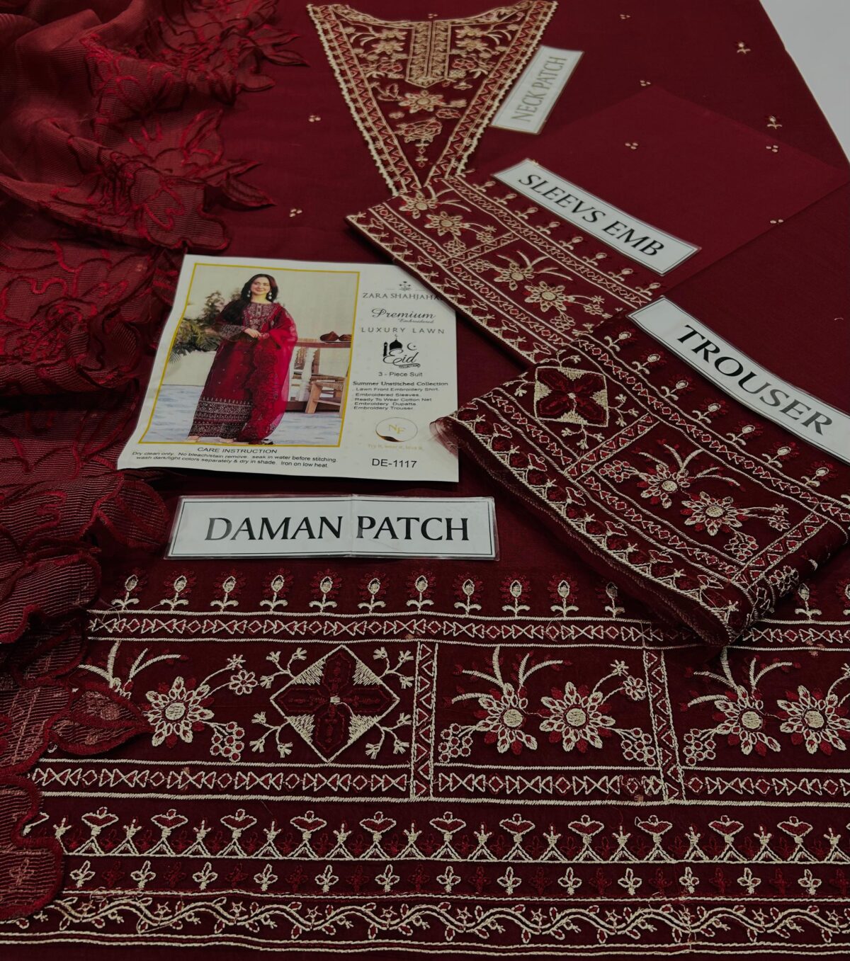 Zara Shahjahan Embroidered Lawn D-1117 – Summer Collection 2026 - Image 5