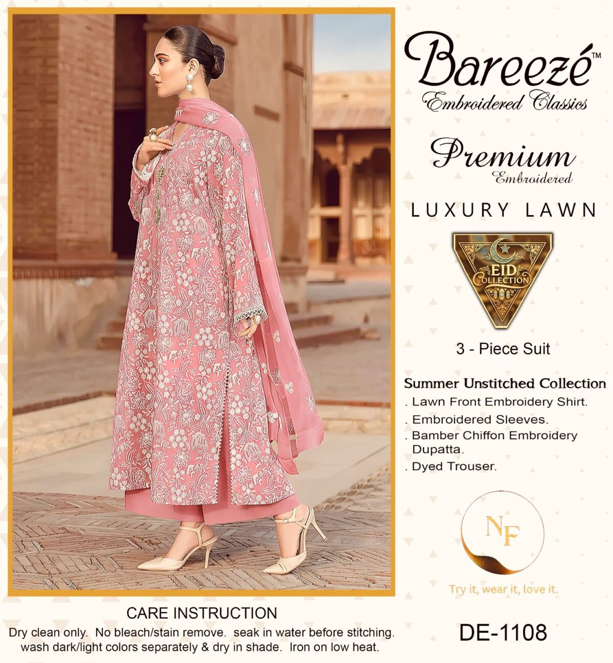 Bareeze Embroidered Lawn D-807 – Summer Collection 2026 - Image 5