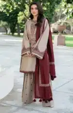 Zara Shahjahan Heavy Embroidered Dhanak