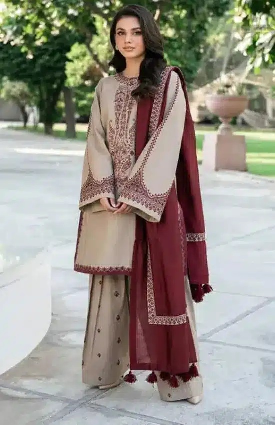Zara Shahjahan Heavy Embroidered Dhanak Zara Shahjahan Heavy Embroidered Dhanak - Image 1