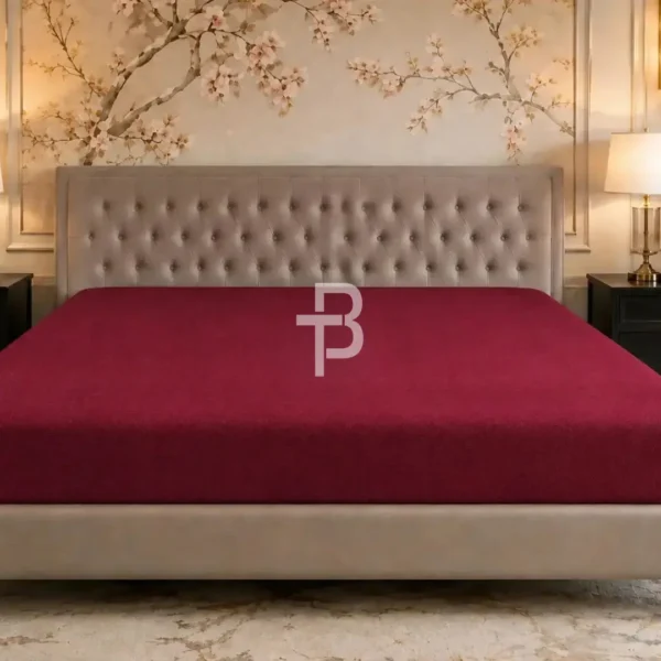 Amazon Collection Maroon Waterproof Mattress Cover